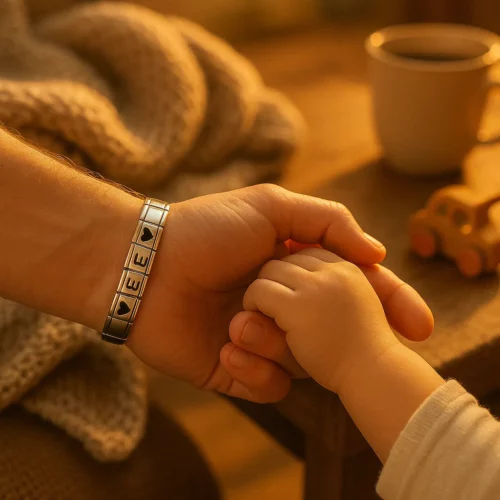 bracelet-maillon-acier-argente-lien-parent-enfant-nominiz